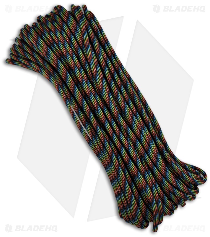 Dark Stripes 550 Paracord Nylon Braided 7-Strand Core (100') USA