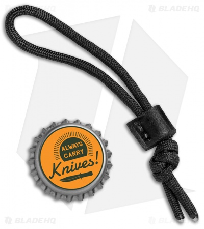 Greg Stevens Design Leather Zipper Pull Lanyard - Black