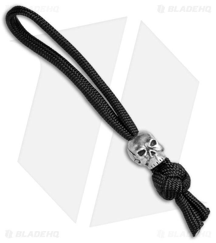 Schmuckatelli Classic Skull Bead Diamond Knot Zipper Pull (Pewter)