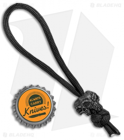 Schmuckatelli Gemini Twins Bead Zipper Pull (Black Oxide)