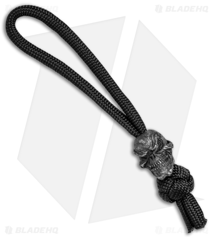 Schmuckatelli Grins Skull Bead Diamond Knot Zipper Pull (Black Oxide)
