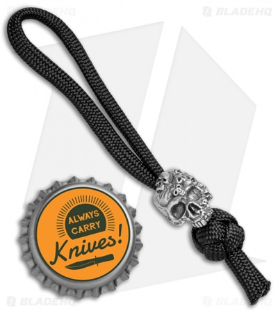 Schmuckatelli Mind Skull Diamond Knot Bead Zipper Pull (Pewter)