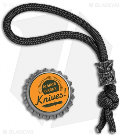 Schmuckatelli Ona Skull Bead Diamond Knot Zipper Pull (Black)