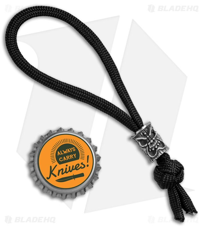 Schmuckatelli Ona Skull Bead Diamond Knot Zipper Pull (Pewter)