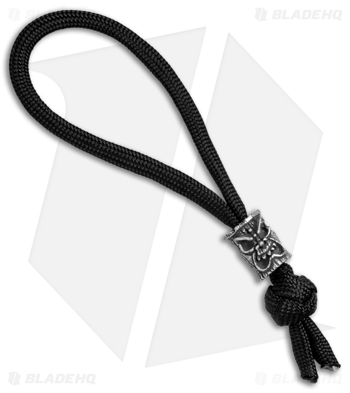 Schmuckatelli Ona Skull Bead Diamond Knot Zipper Pull (Pewter)