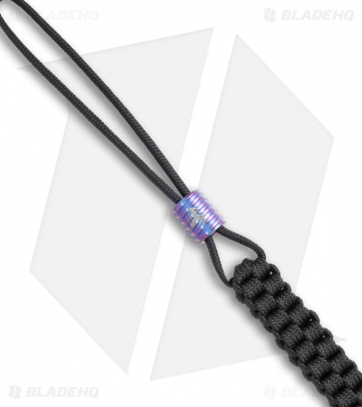 WE Knife Co. Tied Paracord Lanyard w/ Titanium Bead (Black) A-01B