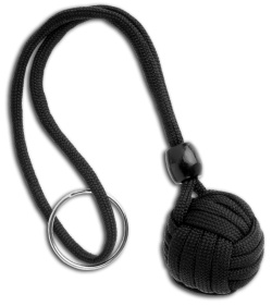 Monkeyz Paw Black Paracord Lanyard (Small 3/4" Ball)