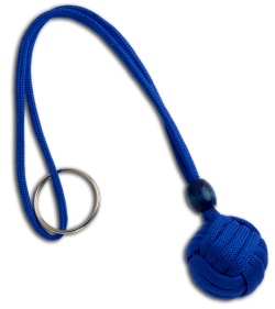 Monkeyz Paw Blue Paracord Lanyard (Small 3/4" Ball)