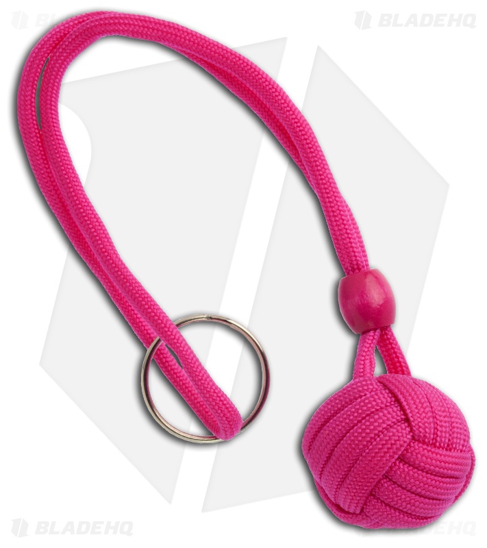 Monkeyz Paw Hot Pink Paracord Lanyard (Small 3/4" Ball)
