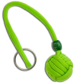 Monkeyz Paw Lime Green Paracord Lanyard (Small 3/4" Ball)