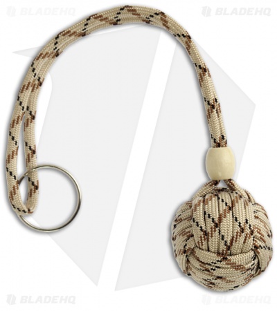 Monkeyz Paw Sand Camo Paracord Lanyard (Large 1-1/4" Ball)