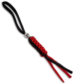 Para-Cord Wilson Tactical Lanyard Parachute Cord Black & Red (Skull)