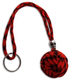 Monkeyz Paw Red Digi Paracord Lanyard (Large 1-1/4" Ball)