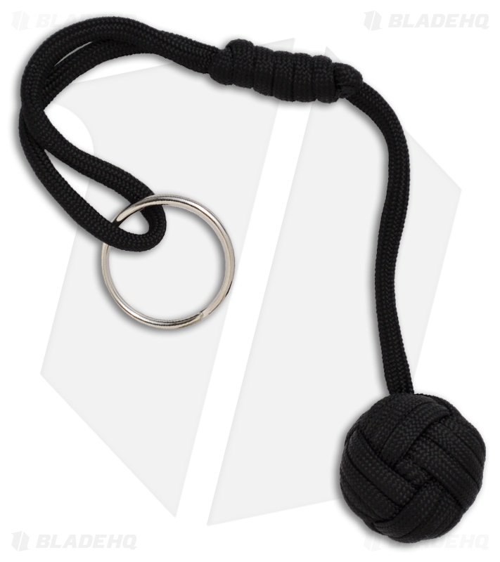 Monkeyz Fist Black Paracord Lanyard Knot (Small 3/4" Ball)