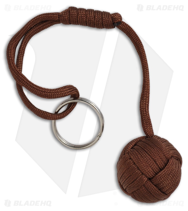 Monkeyz Fist Root Beer Brown Paracord Lanyard Knot (Large 1-1/4" Ball)