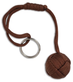 Monkeyz Fist Root Beer Brown Paracord Lanyard Knot (Large 1-1/4" Ball)