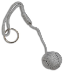 Monkeyz Fist Gray Paracord Lanyard Knot (Large 1-1/4" Ball)