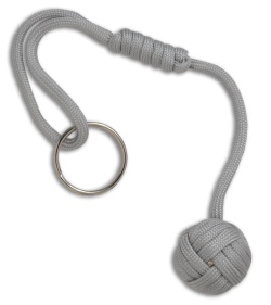 Monkeyz Fist Gray Paracord Lanyard Knot (Small 3/4" Ball)