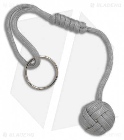 Monkeyz Fist Gray Paracord Lanyard Knot (Small 3/4" Ball)