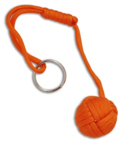 Monkeyz Fist Orange Paracord Lanyard Knot (Large 1-1/4" Ball)