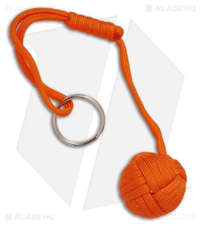 Monkeyz Fist Orange Paracord Lanyard Knot (Large 1-1/4" Ball)