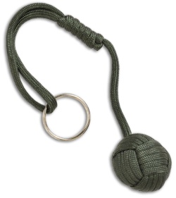 Monkeyz Fist Green Paracord Lanyard Knot (Large 1-1/4" Ball)