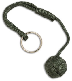 Monkeyz Fist Green Paracord Lanyard Knot (Small 3/4" Ball)