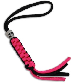 Para-Cord Wilson Tactical Lanyard Parachute Cord Black & Hot Pink (Skull)