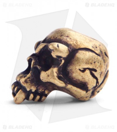 Schmuckatelli Fang Skull Lanyard Bead (Roman Brass Oxidized)