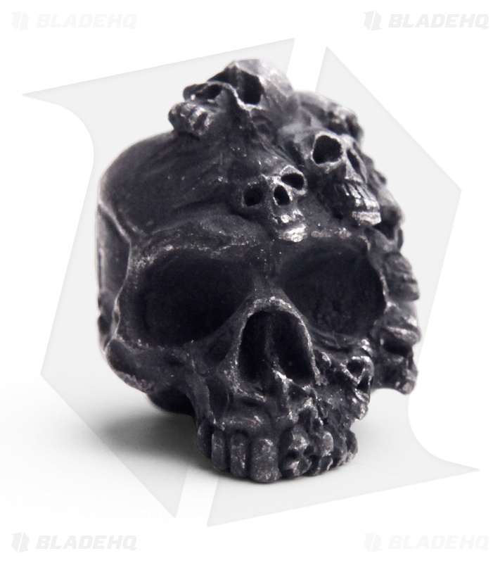 Schmuckatelli Mind Skull Lanyard Bead (Black Oxidized)