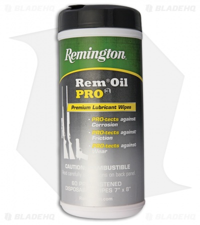 Remington Rem Oil Pro3 Premium Lubricant Wipes (60 Count)