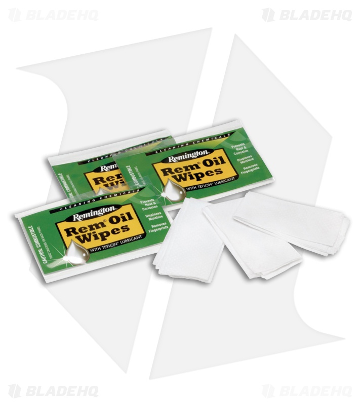 Remington Rem Oil Wipes  w/ Teflon Lubricant (12 Pack)