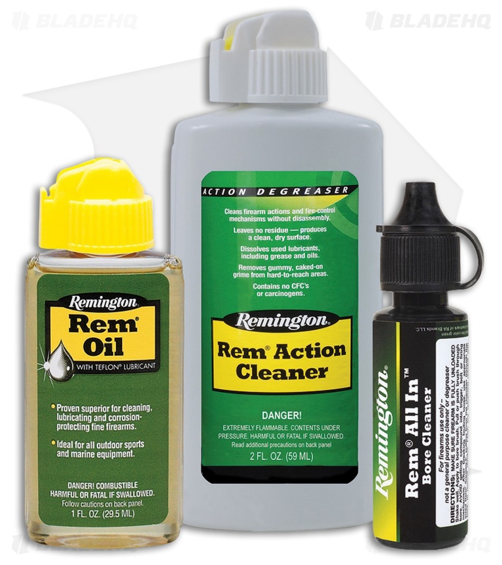 Remington Travel Size Lubricants and Cleaners 3Piece Field Combo Pack Blade HQ