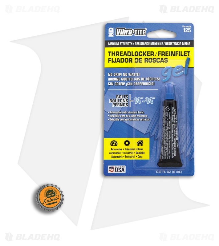 Sportsman's Bench Products Vibra-Tite Medium Strength Blue Threadlocker Gel