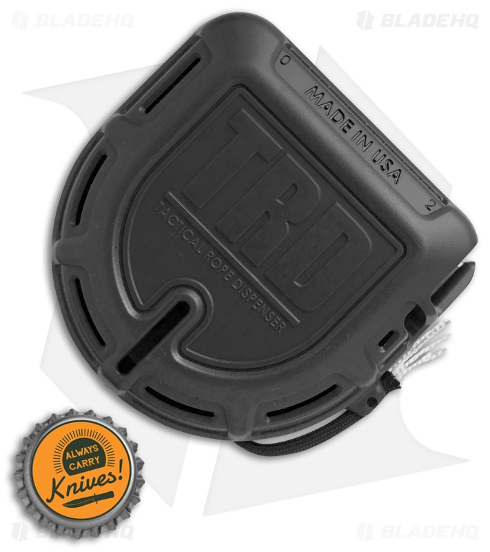 Atwood Tactical Rope Dispenser w/ 50 ft. of 550 Black Paracord (Black)