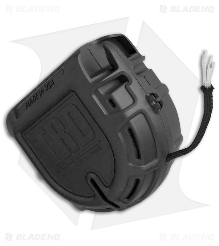 Atwood Tactical Rope Dispenser w/ 50 ft. of 550 Black Paracord (Black)