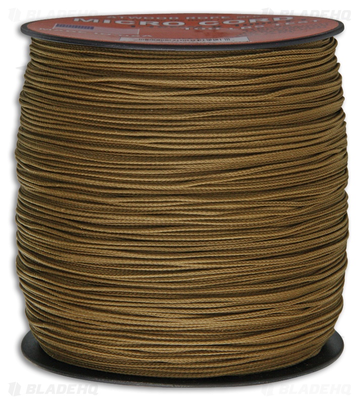 Coyote Tan Nylon Micro Cord Paracord (1000') USA