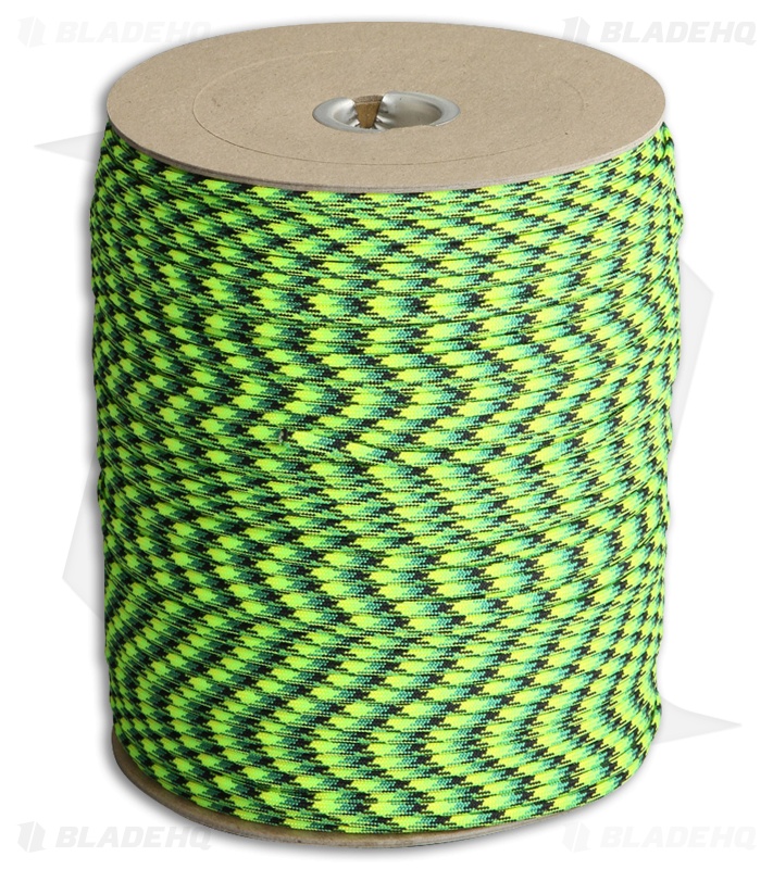 Marbles 550 Gecko Paracord Green/Yellow/Black Nylon (1000') USA