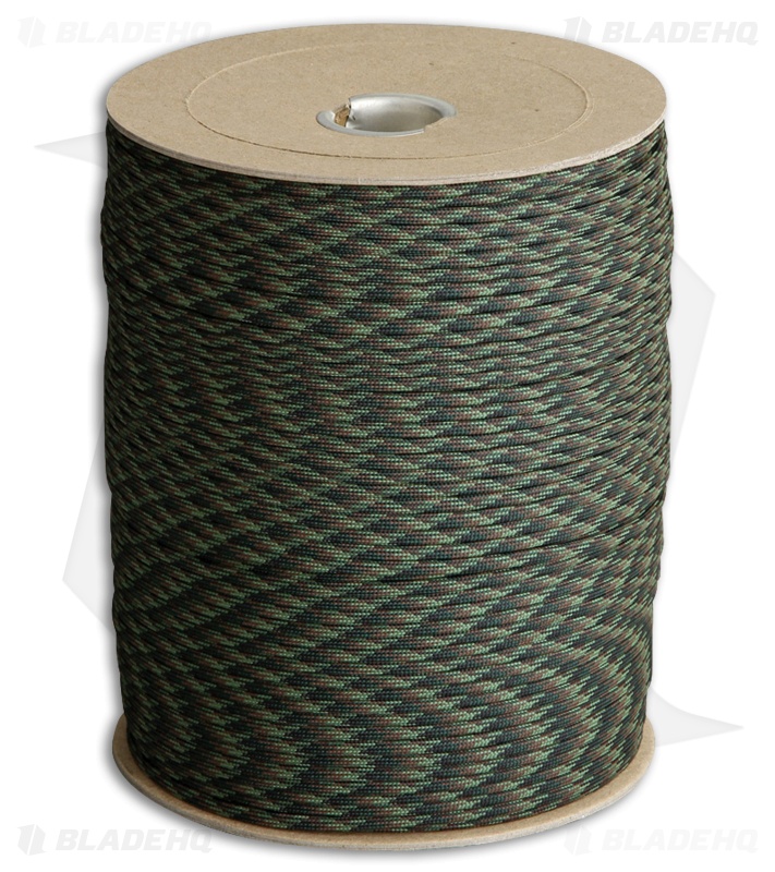 Marbles 550  Paracord Nylon Woodland Camo (1000') USA