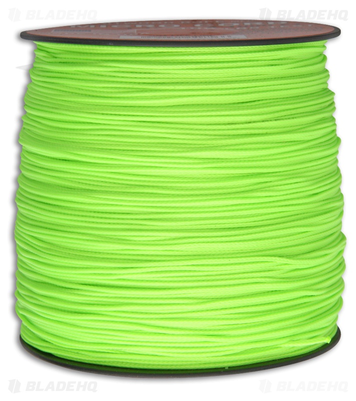 Neon Green Nylon Micro Cord Paracord (1000') USA