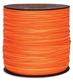 Neon Orange Nylon Micro Cord Paracord (1000') USA