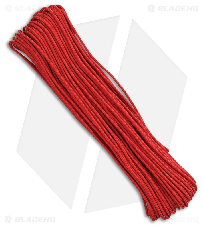 Tactical Red Nylon Braided 275 Paracord (100')