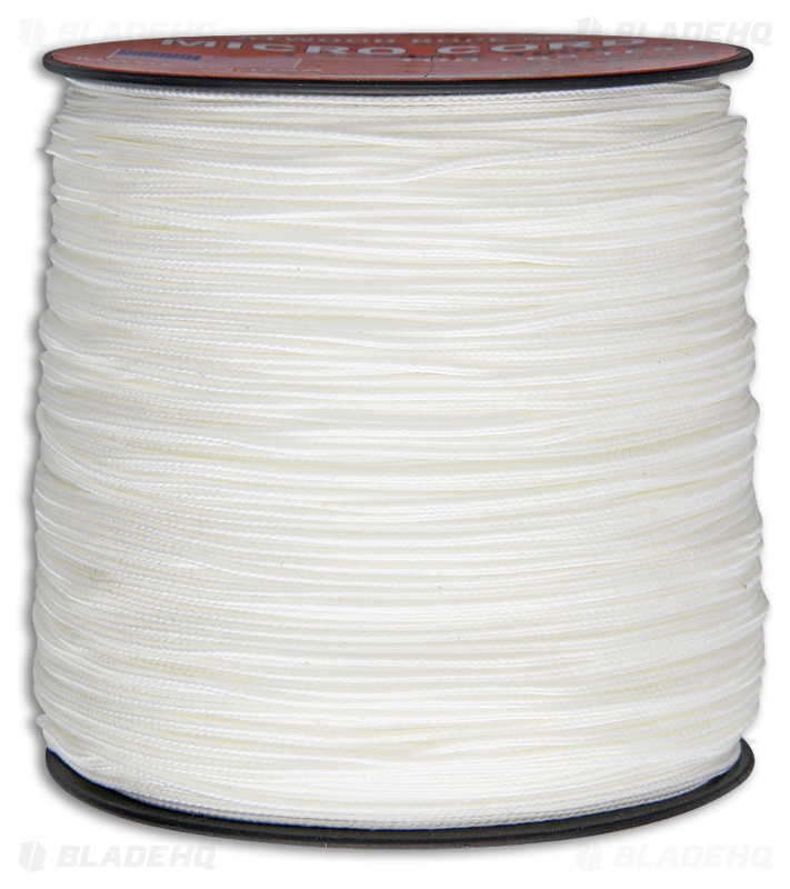White Nylon Micro Cord Paracord (1000') USA