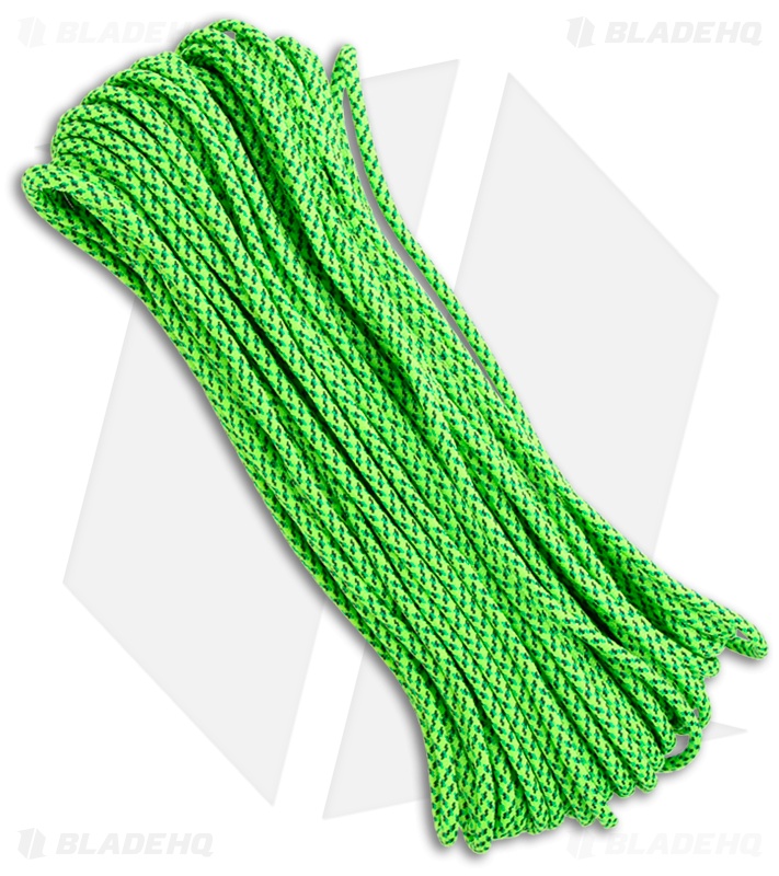 Green Spec 550 Paracord Nylon Braided 7-Strand Core (100') USA
