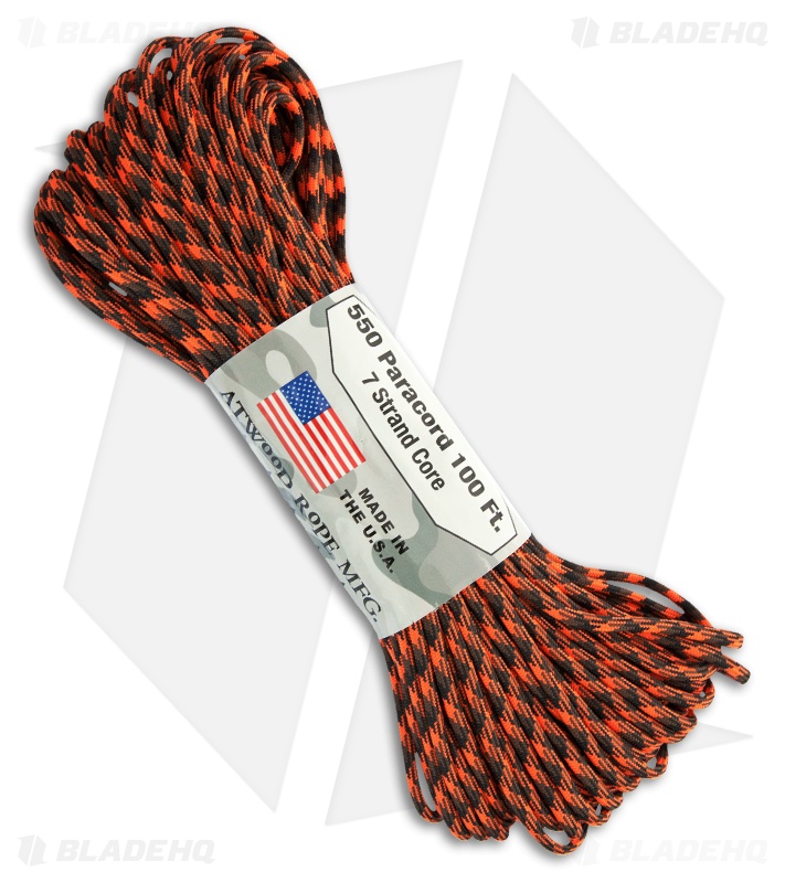 Open Season 550 Paracord Nylon Braided 7-Strand Core (100') USA