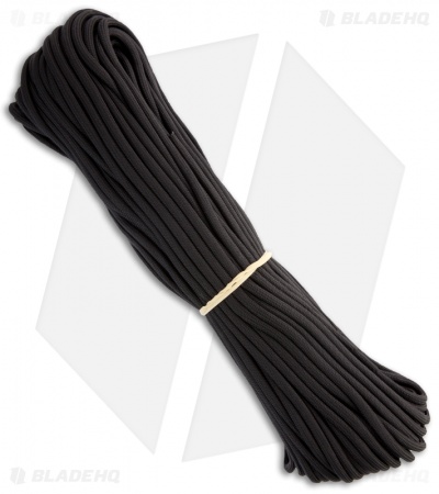 Black 550 Paracord Nylon Braided 7-Strand Core (100') USA - Blade HQ