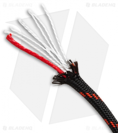 25' Thin Red Line 550 FireCord Paracord Nylon Braided 7-Strand + 1 Tinder Core