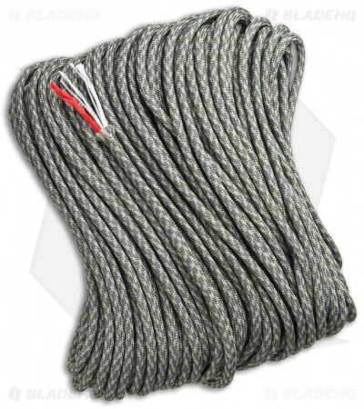 25' ACU Digi Camo 550 FireCord Paracord Nylon Braided 7-Strand + 1 Tinder Core