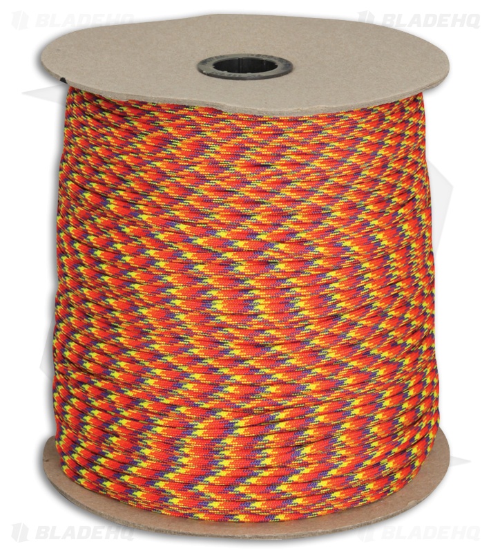 Marbles 550 Sunburst Paracord Orange Nylon (1000') USA