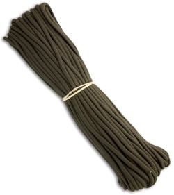 OD Green 550 Paracord Nylon Braided 7-Strand Core (100') USA